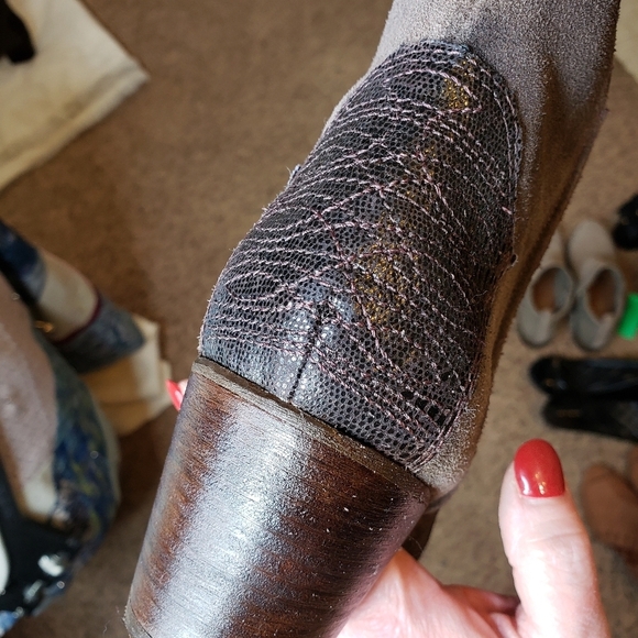 Marc Fisher Brown Stephani Suede Booties Bohemian Ankle Designer Summer Fall - Picture 10 of 16